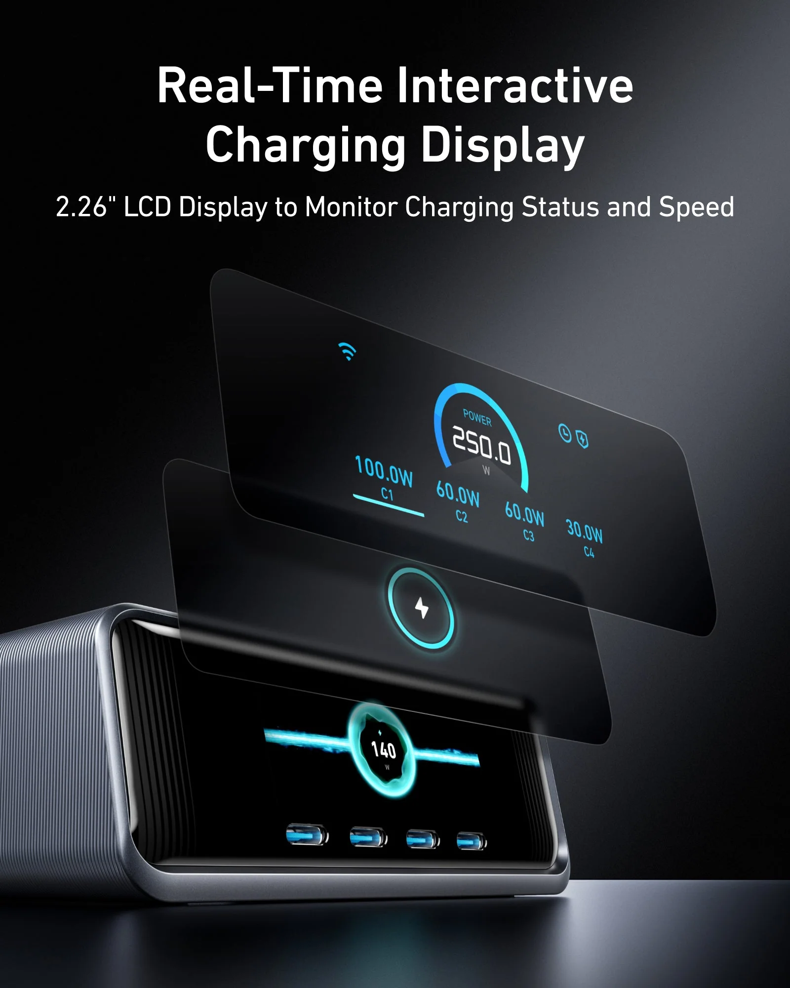 Anker Prime Charger (250W, 6 Ports, GaNPrime) - Image 4