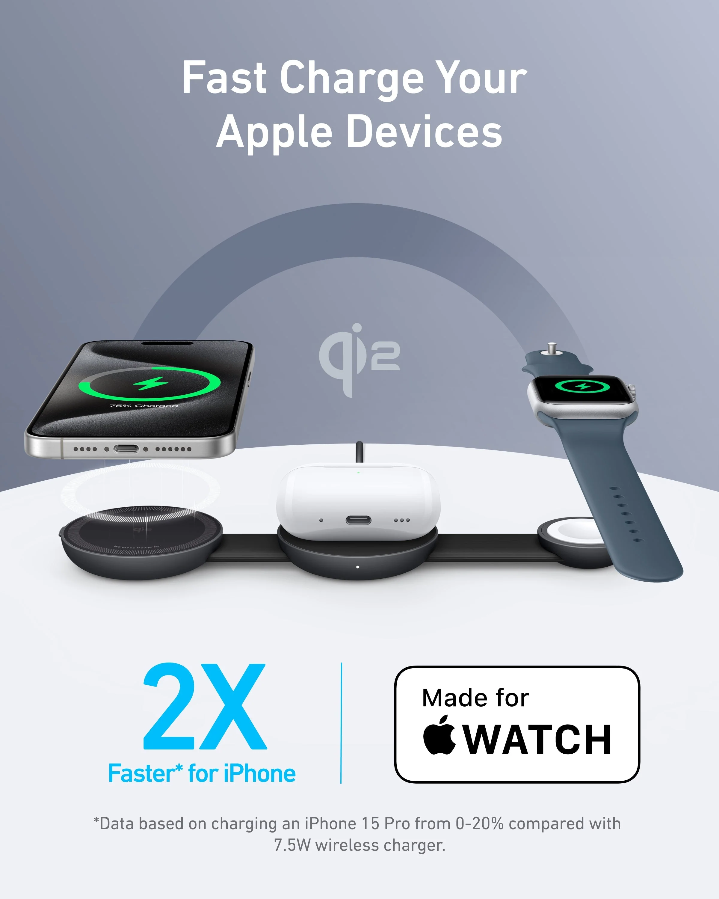 Anker MagGo Wireless Charging Station (3-in-1, Foldable Pad) - Image 10