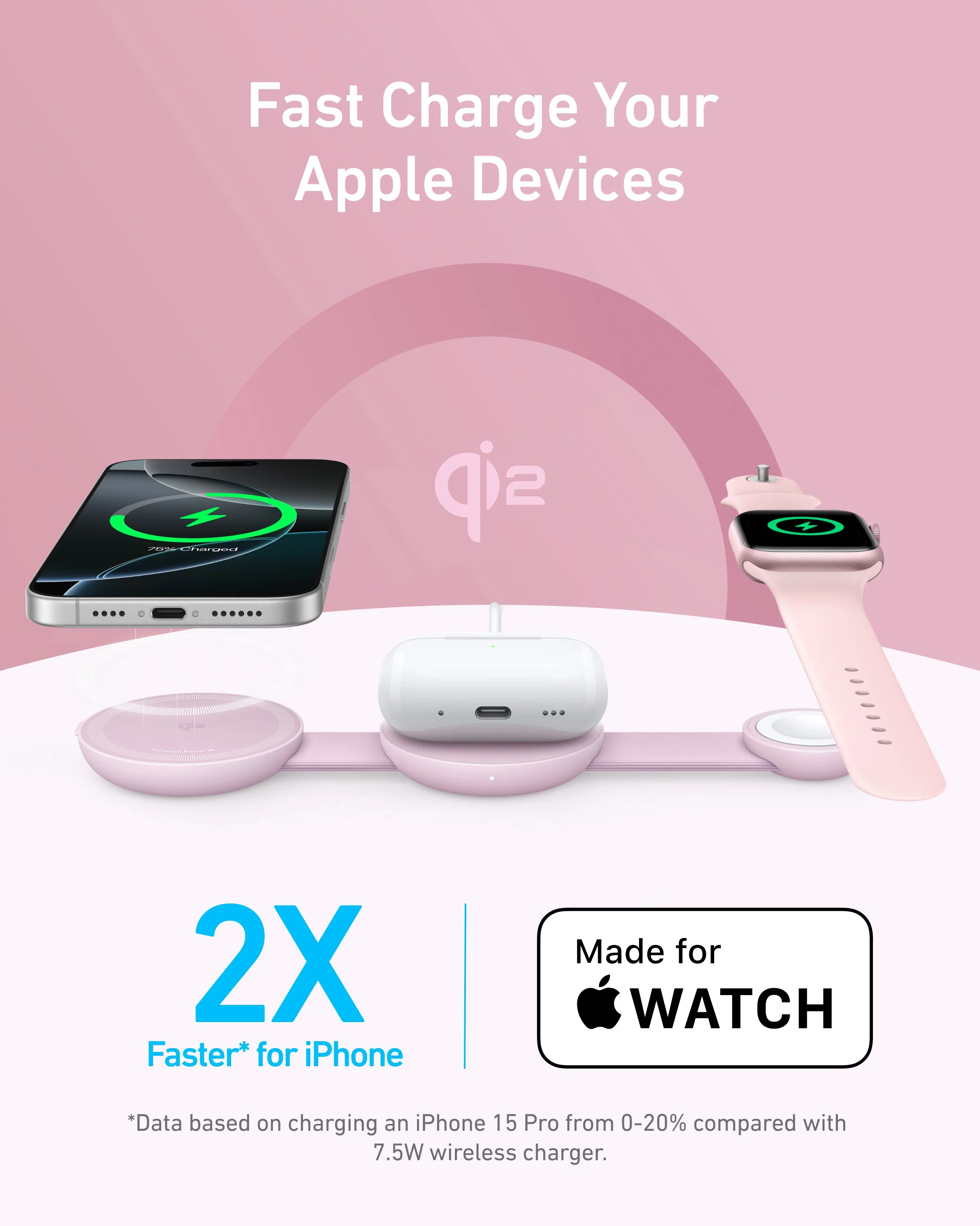 Anker MagGo Wireless Charging Station (3-in-1, Foldable Pad) - Image 17