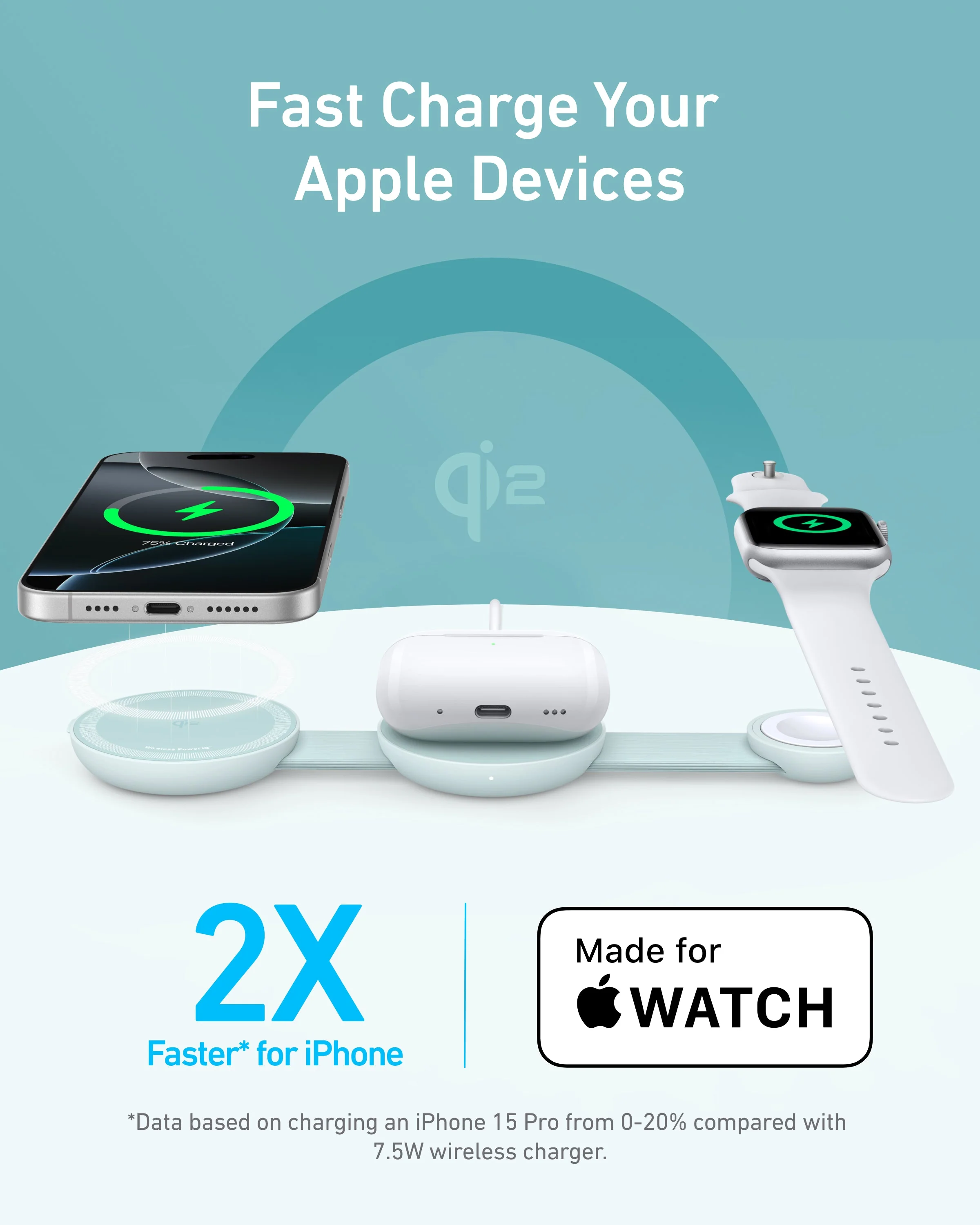 Anker MagGo Wireless Charging Station (3-in-1, Foldable Pad) - Image 22