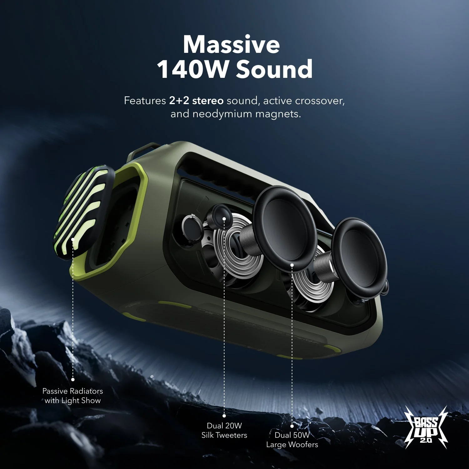 soundcore Boom 2 Plus | Outdoor Bluetooth Speaker, 140W Sound and RGB Lights - Image 14