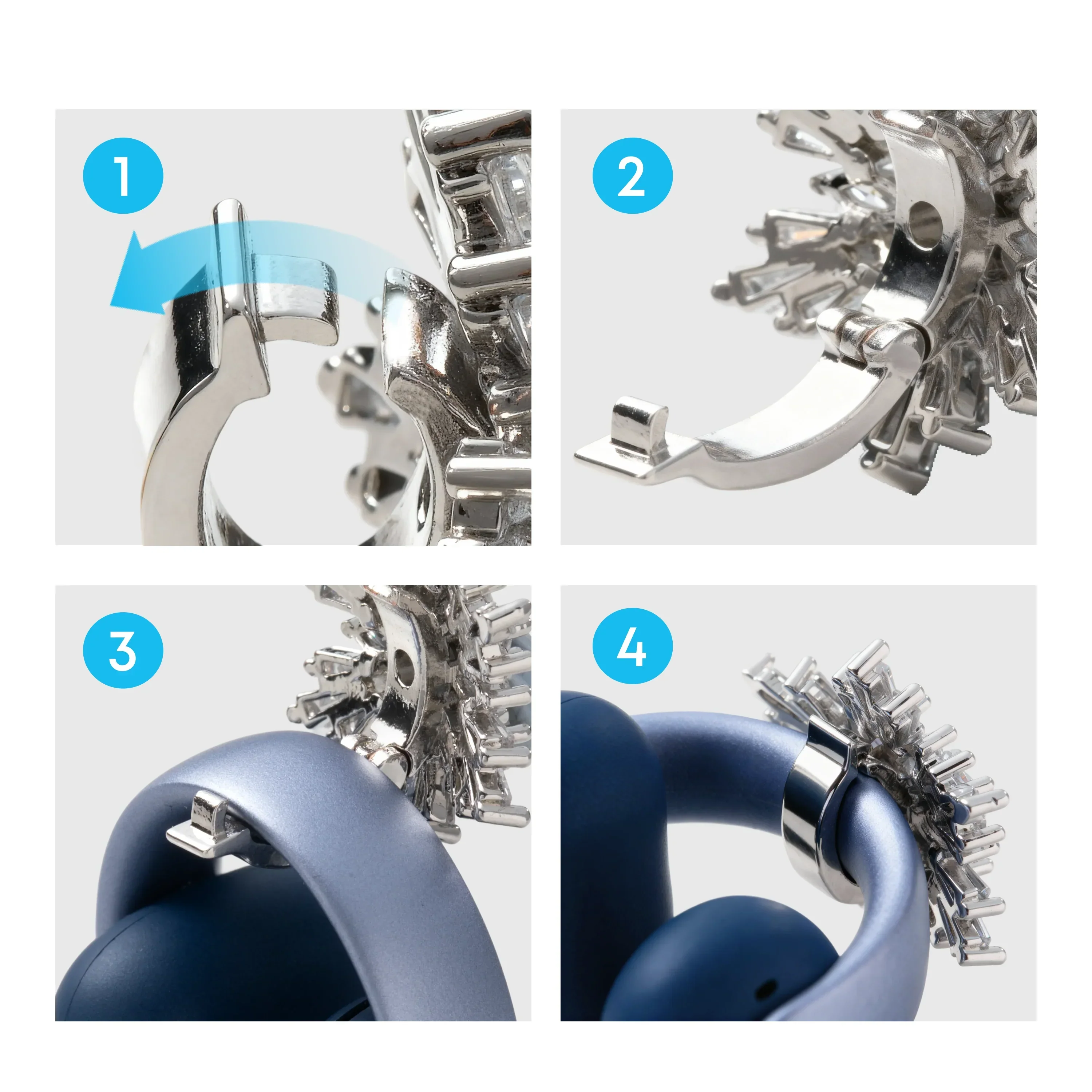 Stylish Snowflake Accessory | Exclusive Design for soundcore AeroClip - Image 4