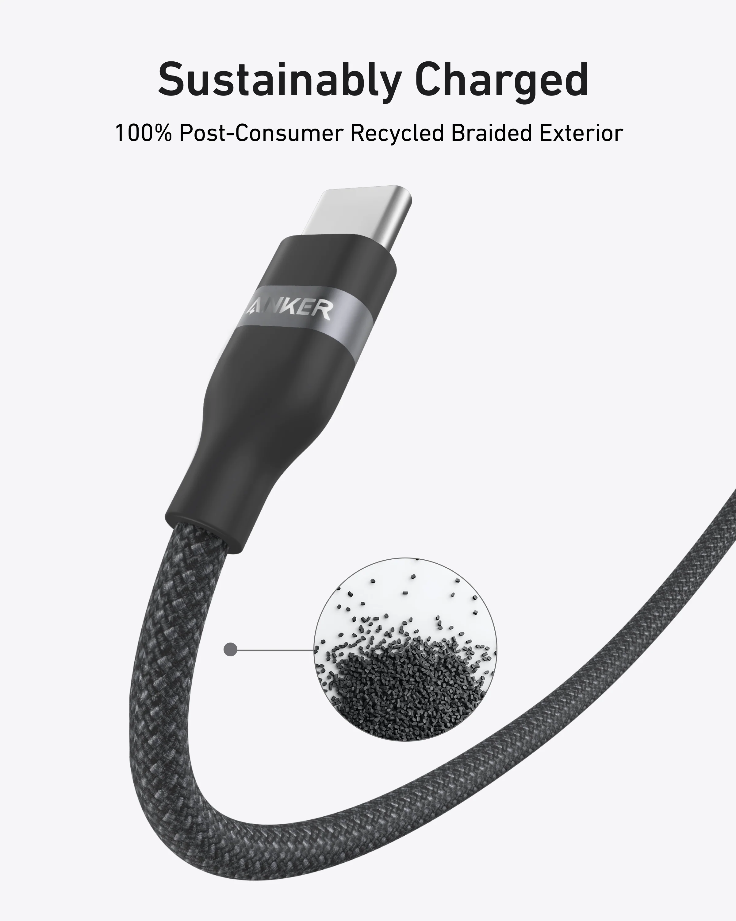 Anker USB-C to USB-C Cable (240W, Upcycled-Braided) - Image 9