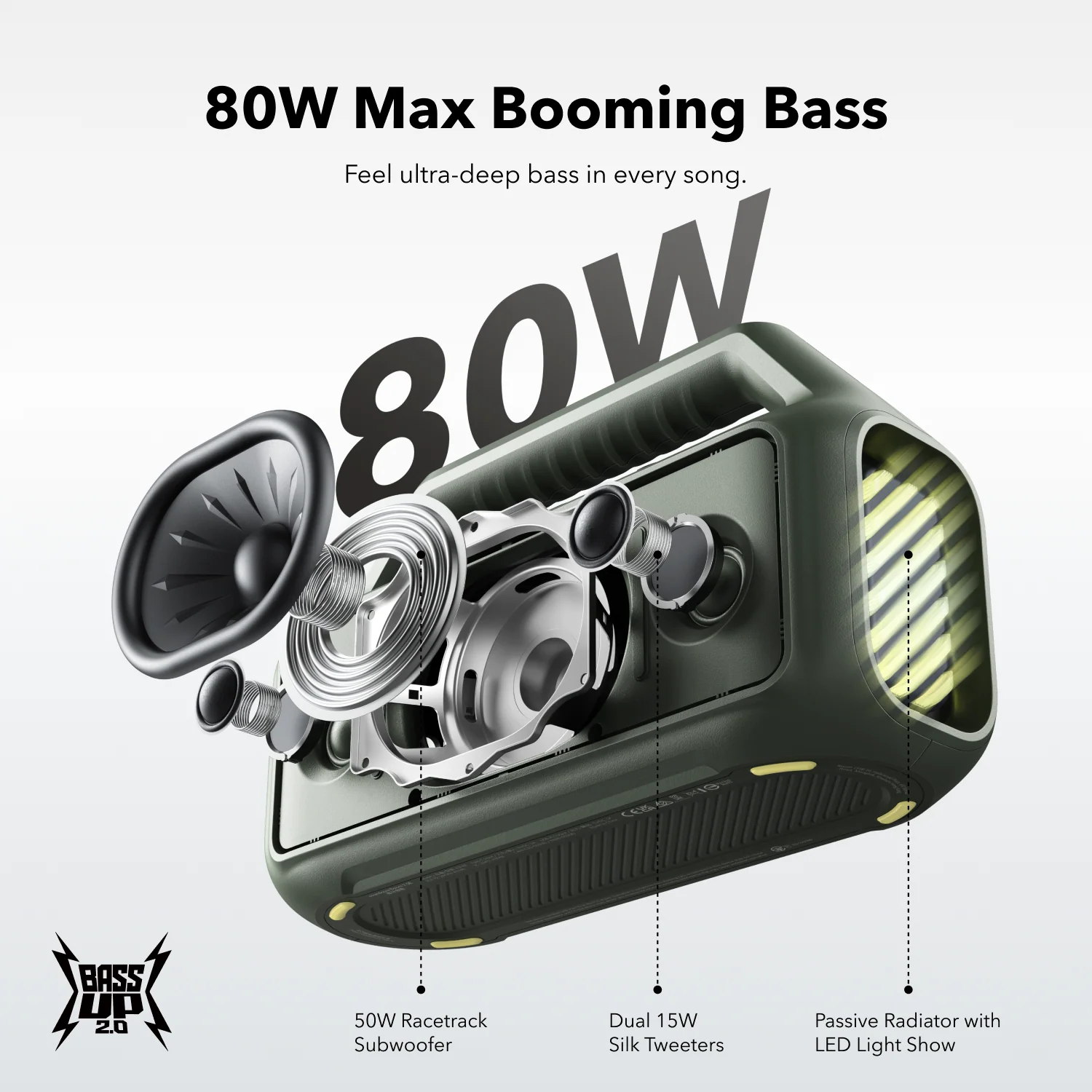 soundcore Boom 2 | Portable Bluetooth Outdoor Speaker, 80W Sound and RGB Lights - Image 16