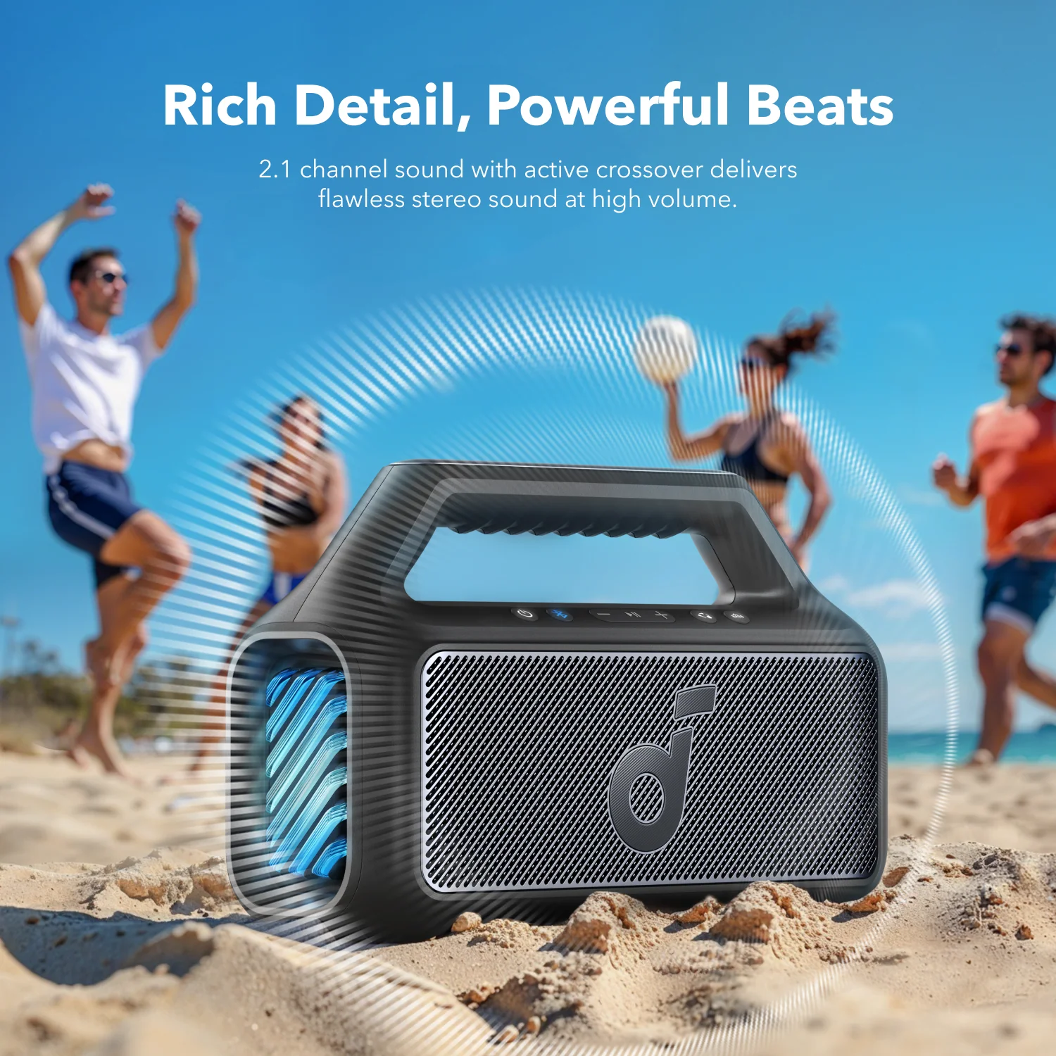 soundcore Boom 2 | Portable Bluetooth Outdoor Speaker, 80W Sound and RGB Lights - Image 3