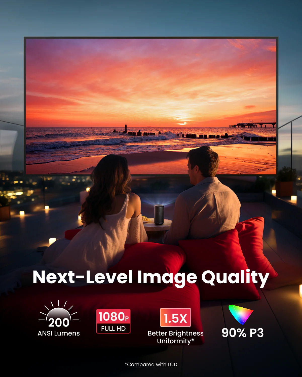 soundcore Nebula Capsule 3 (New) | 1080p Google TV Mini Projector, Built-In Battery - Image 3