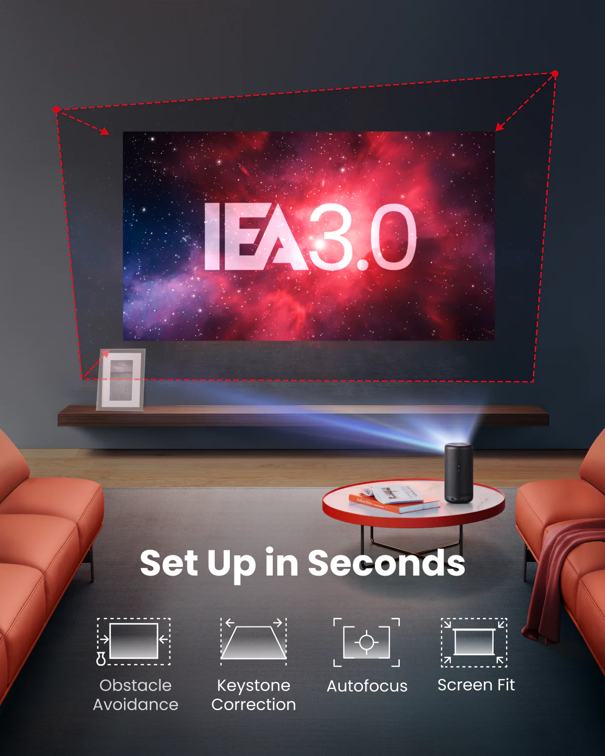 soundcore Nebula Capsule 3 (New) | 1080p Google TV Mini Projector, Built-In Battery - Image 5