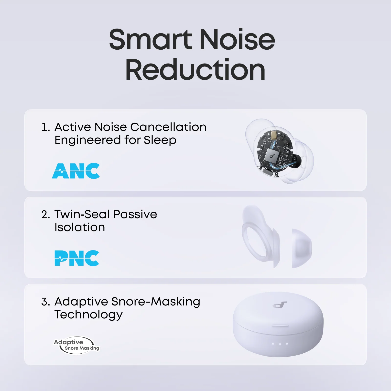 soundcore Sleep A30 | Ultra-Comfortable Sleep Earbuds with ANC - Image 5