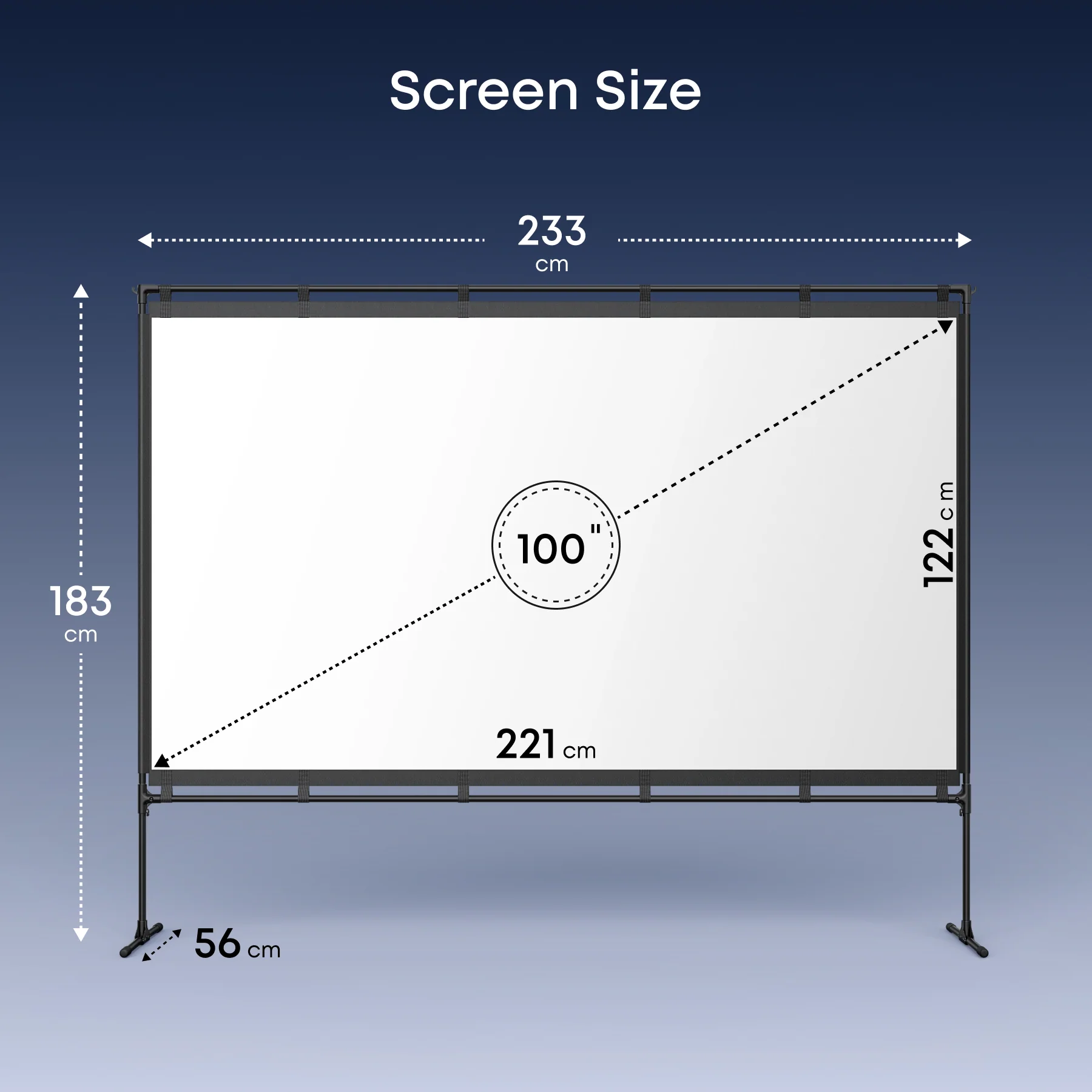 NEBULA 100-Inch Home Projector Screen | Durable & Easy Setup - Image 7