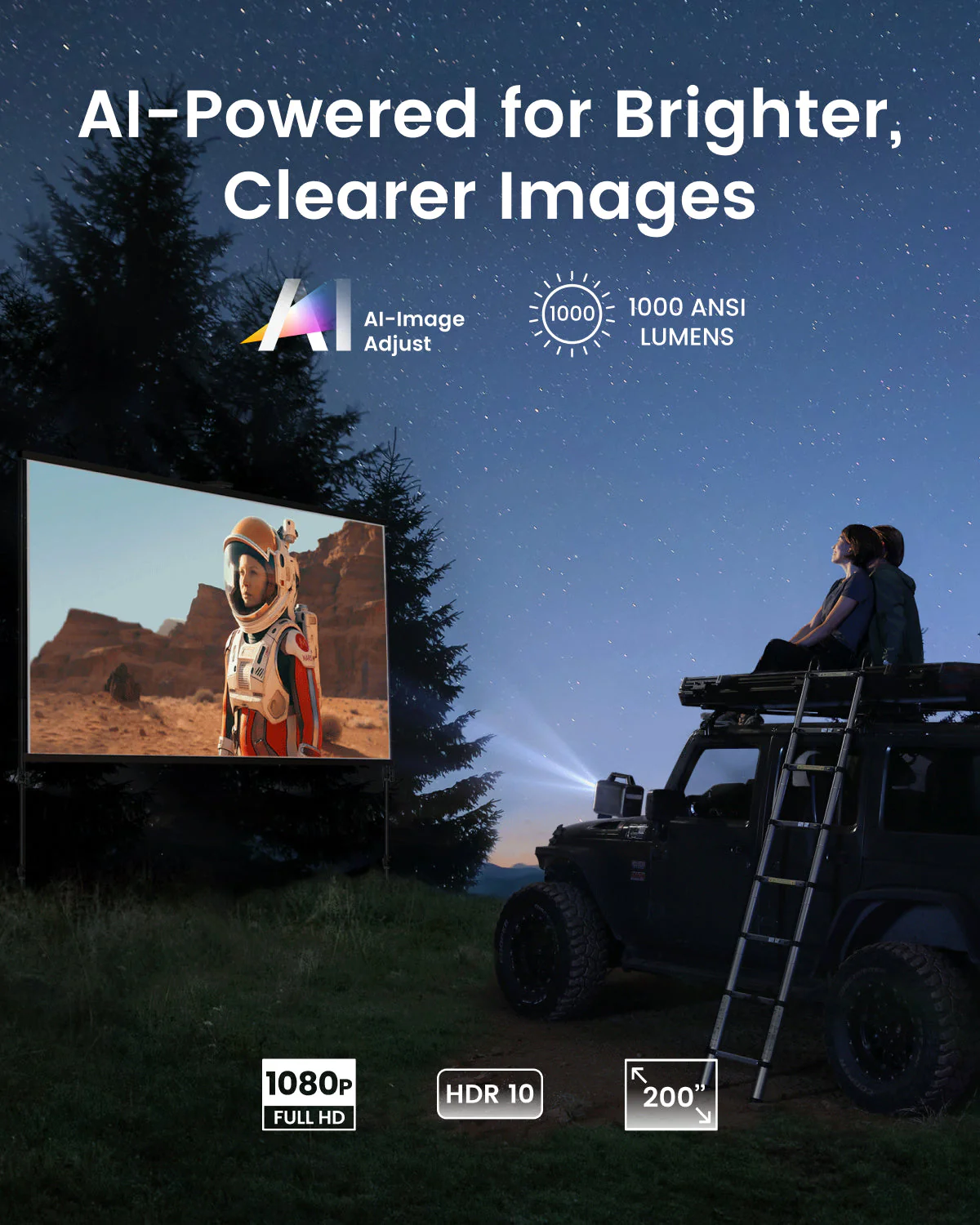 soundcore Nebula Mars 3 | Outdoor Portable Projector with AndroidTV, Long Playtime - Image 4