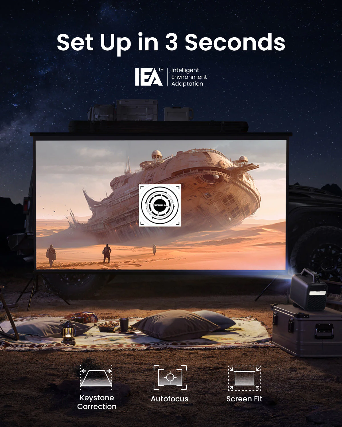 soundcore Nebula Mars 3 | Outdoor Portable Projector with AndroidTV, Long Playtime - Image 6