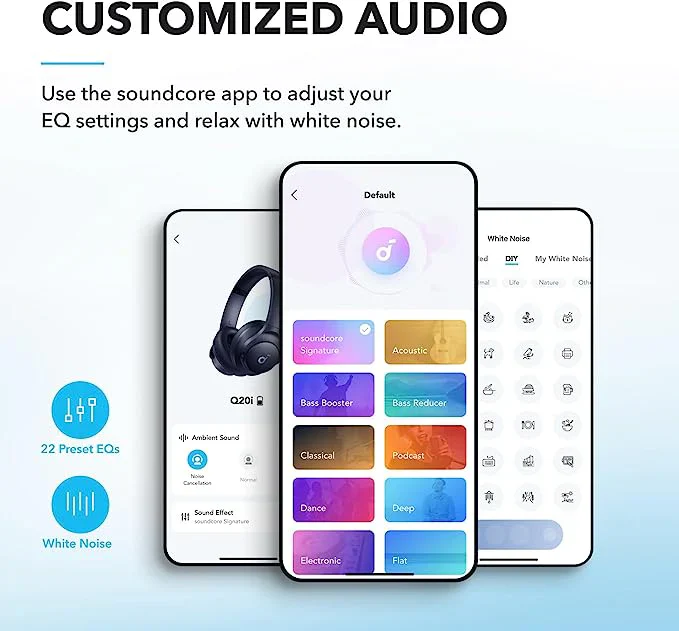 Q20i | Hybrid Active Noise Cancelling Headphones (Refurbished) - Image 4