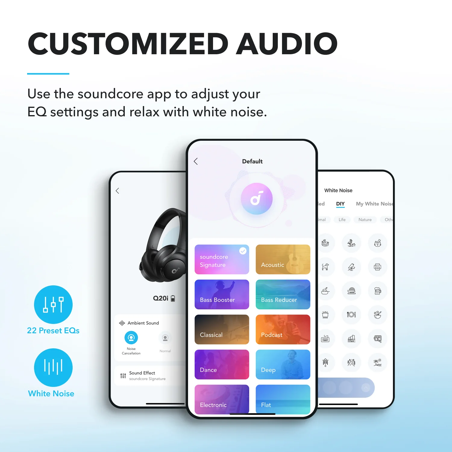 Q20i | Hybrid Active Noise Cancelling Headphones (Refurbished) - Image 4