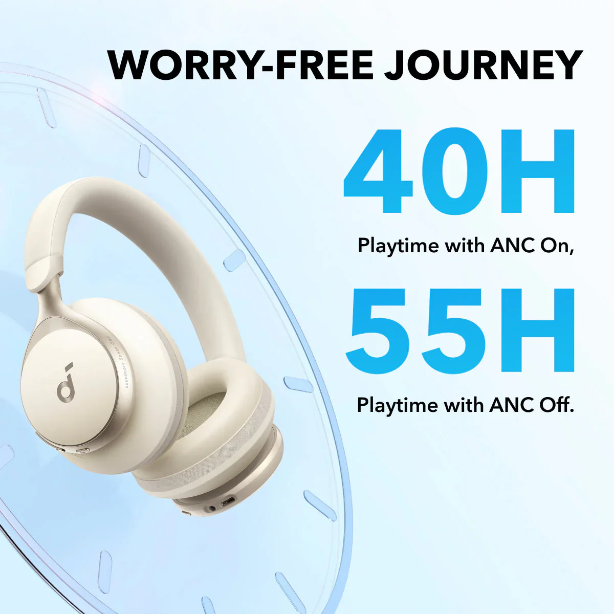 soundcore Space One | Noise Cancelling Headphones, 2X Stronger Voice Reduction - Image 11