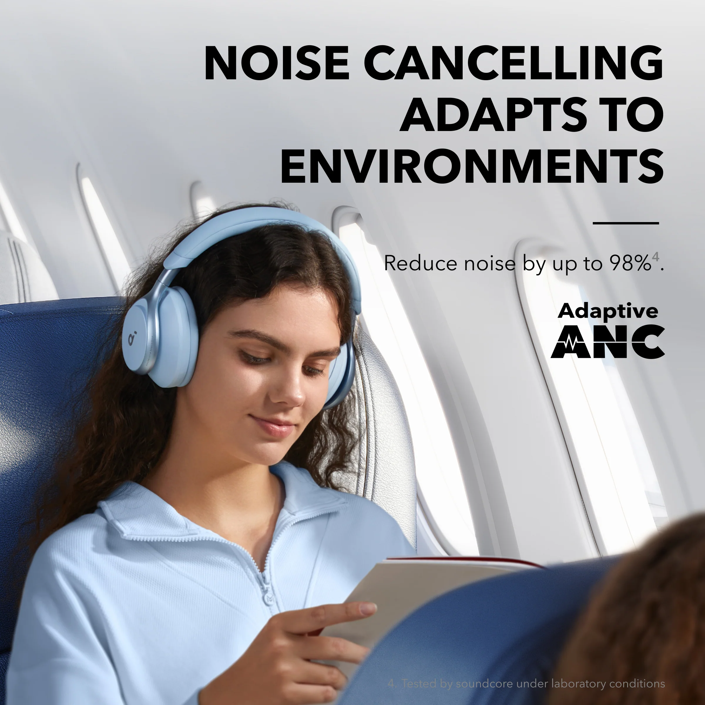 soundcore Space One | Noise Cancelling Headphones, 2X Stronger Voice Reduction - Image 16