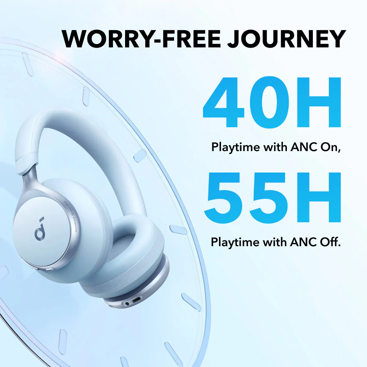 soundcore Space One | Noise Cancelling Headphones, 2X Stronger Voice Reduction - Image 18