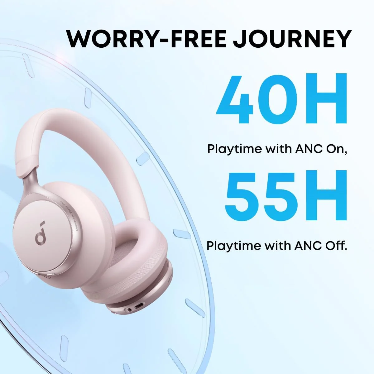 soundcore Space One | Noise Cancelling Headphones, 2X Stronger Voice Reduction - Image 25