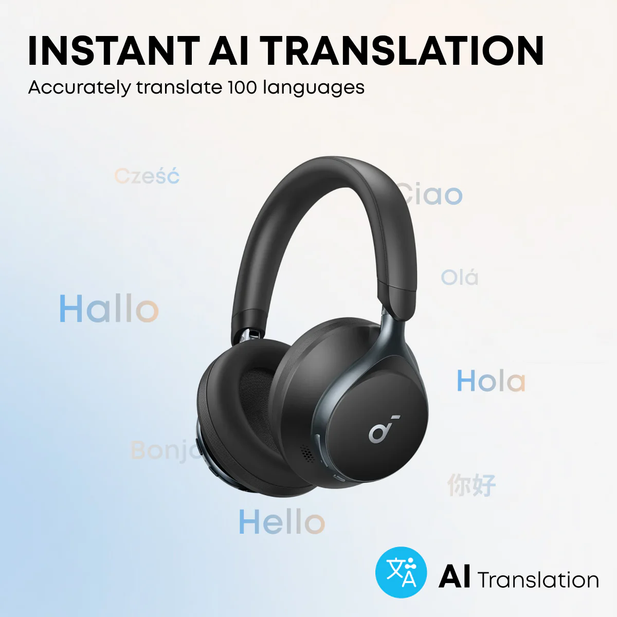soundcore Space One | Noise Cancelling Headphones, 2X Stronger Voice Reduction - Image 3
