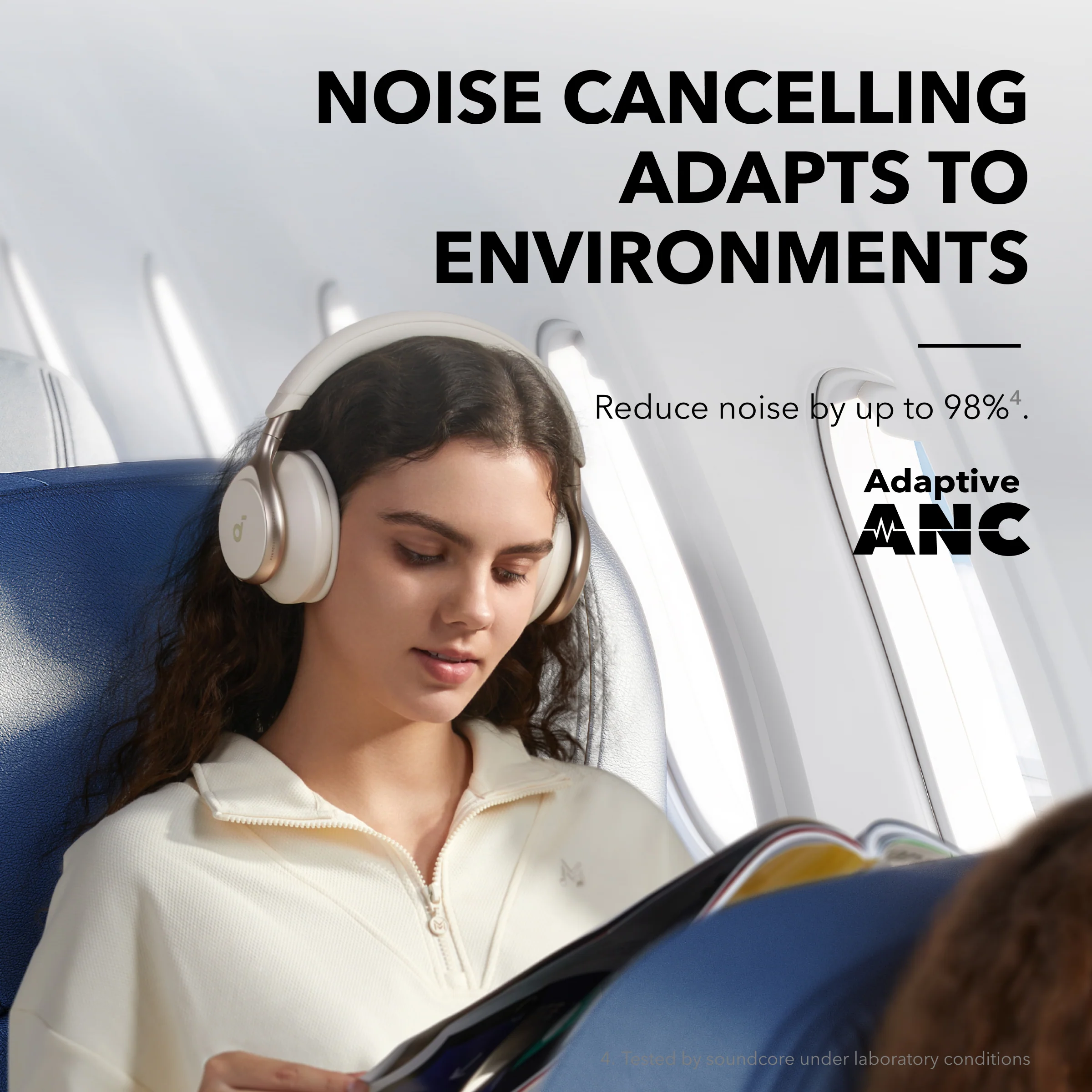 soundcore Space One | Noise Cancelling Headphones, 2X Stronger Voice Reduction - Image 9
