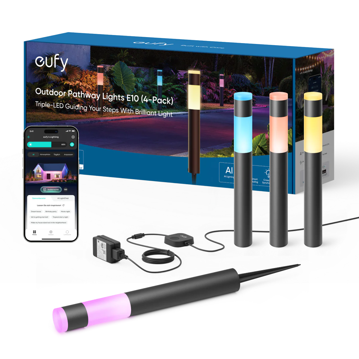 eufy Outdoor Pathway Lights E10 (4 Pack)